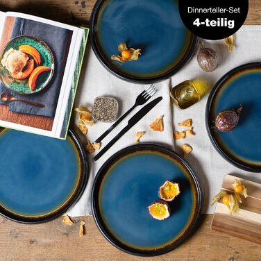 Набор из 4 тарелок 26 см Blue Solid Moritz & Moritz