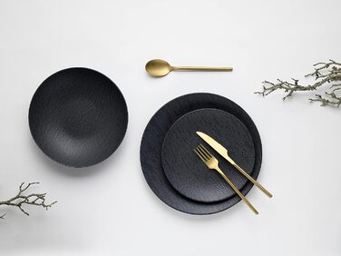 Набор тарелок из керамики 12 предметов Black Slate CreaTable