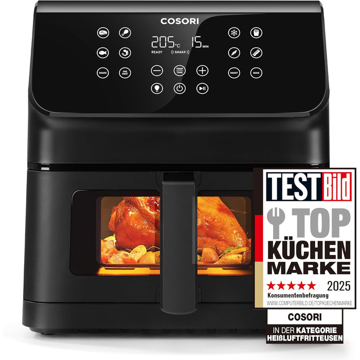 Фритюрница многофункциональная 6,2 л 1700 Вт Black XXL COSORI