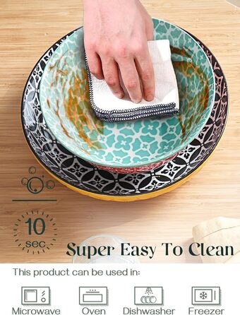 Набор керамической посуды 12 предметов Colourful Flowers DOWAN