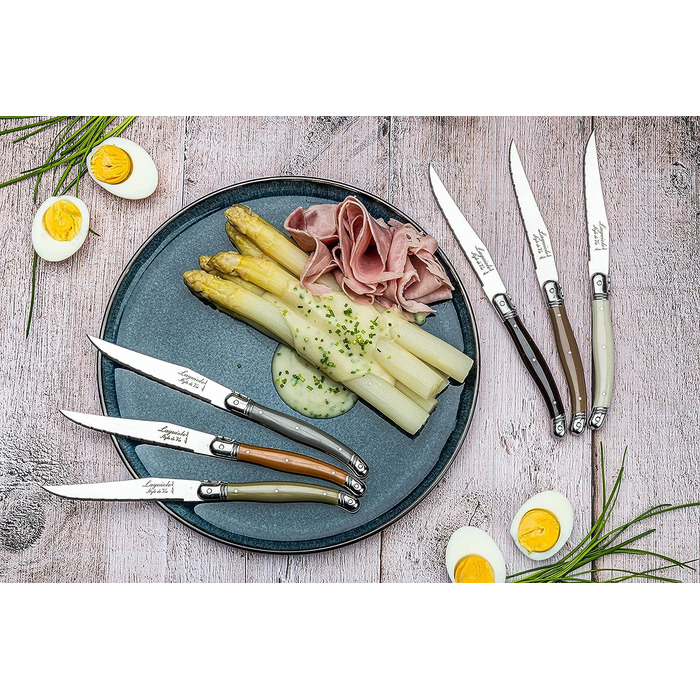 Набор ножей для стейка с подставкой 7 предметов Premium Line Laguiole Style de Vie