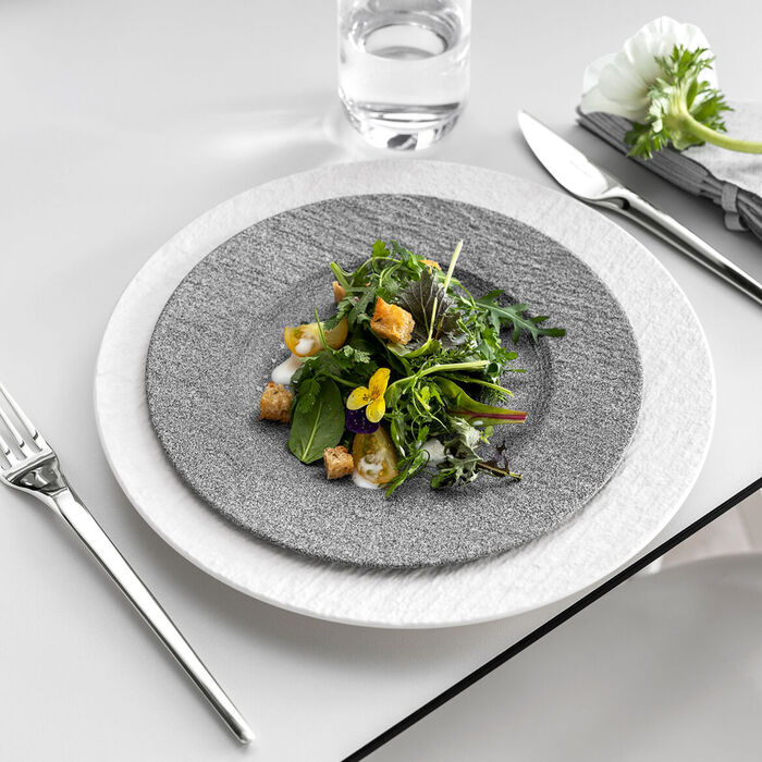 Тарелка обеденная 27 см, серая Manufacture Rock Granit Villeroy & Boch