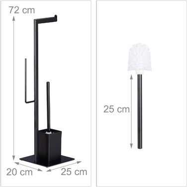 Держатель для туалетной бумаги с ершиком 72 x 25 x 20 см Relaxdays