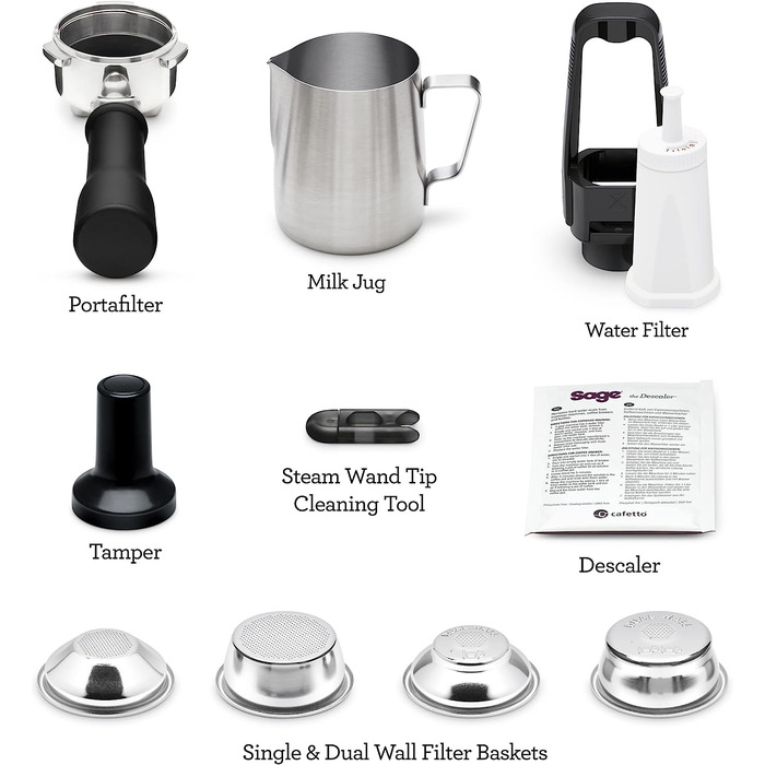 Кофеварка 1.38 л 1560 Вт, матовая сталь Bambino Portafilter ‎SES450 Sage Appliances