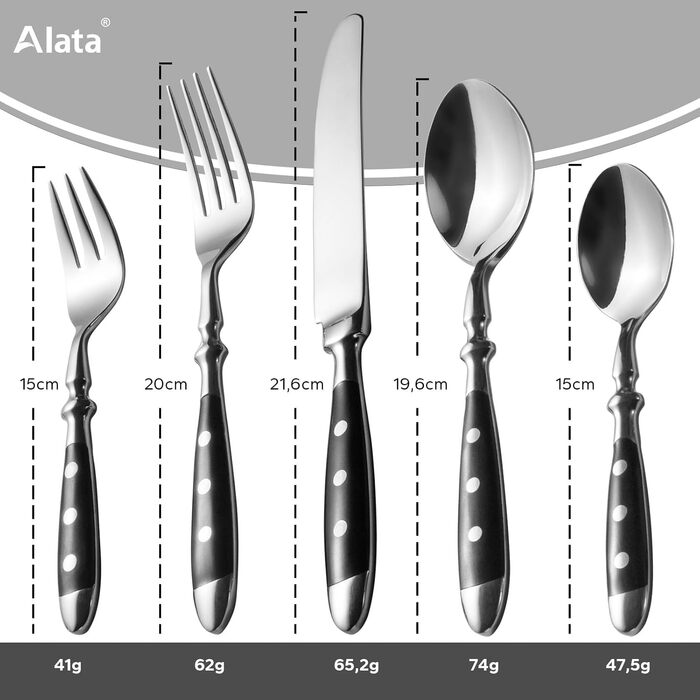 Набор столовых приборов на 6 персон 30 предметов Berlin Series Alata