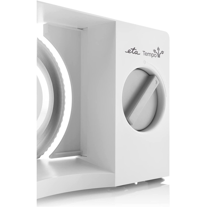 Компактная ломтерезка ETA Tempo / 120 Вт / регулировка нарезки до 20 мм / пластик / белый