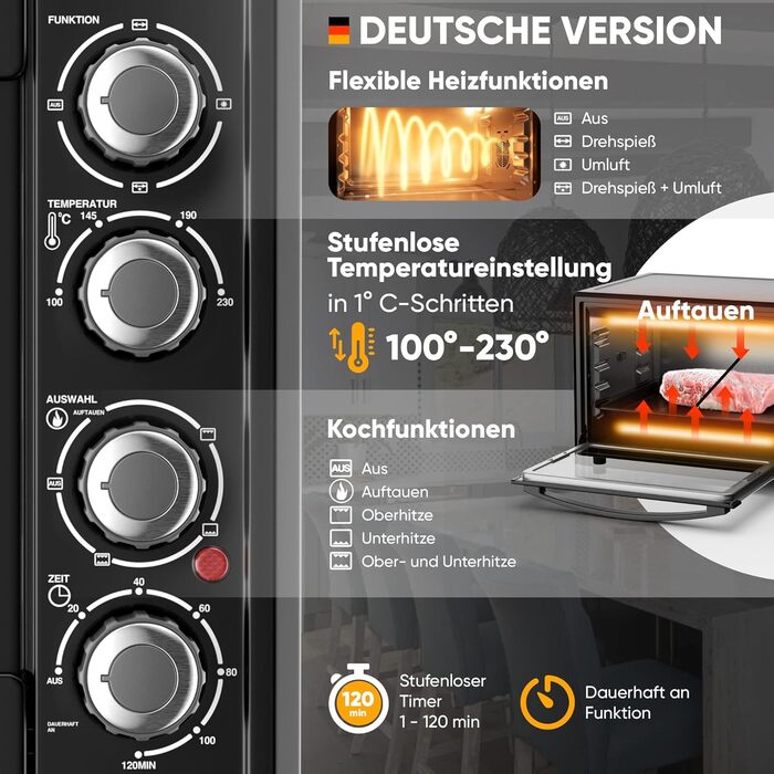 Мини-духовка 45 л 2000 Вт Stillstern