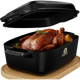 KAISERTAL Жаровня с крышкой 32 х 24 см/10 л чугунная KAISERTAL