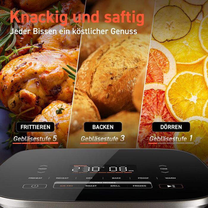 Фритюрница аэрогриль 6 л 1725 Вт White XXL TurboBlaze COSORI