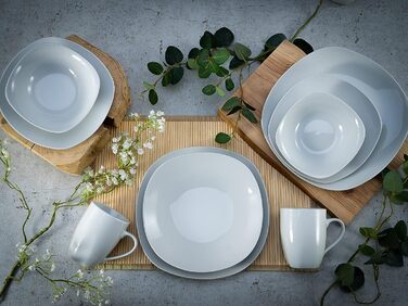 Столовый сервиз на 4 человека 20 предметов White Square CreaTable