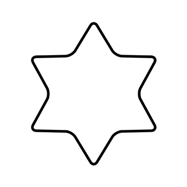 Формочка для печенья металлическая шестиконечная звезда 8 см Kaiser