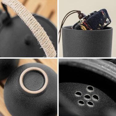 Fanquare Чайный сервиз в японском стиле с дорожной сумкой Fanquare