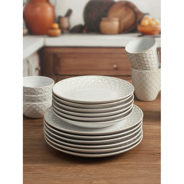 Набор десертных тарелок 22 см 6 предметов Vintage White DOWAN