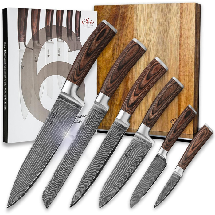 Набор ножей с магнитным держателем 7 предметов Wakoli