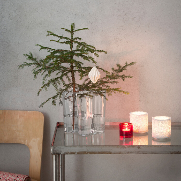 Подсвечник 10х9х9х9 см белый Fire Iittala