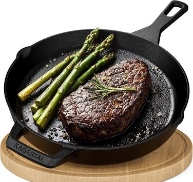KAISERTAL Сковорода для стейка 31 х 5 см чугунная Black KAISERTAL