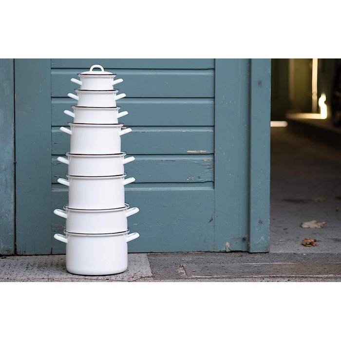 Миска 4 л 28 см, эмалированная, белая Riess 0296-033