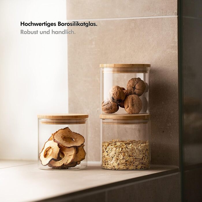 Набор банок для хранения с крышкой 600 мл, 4 предмета KIVY