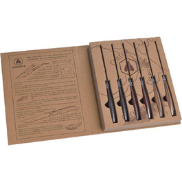 Laguiole Набор из 6 ножей для стейка сталь/дерево пакка Laguiole Style de Vie