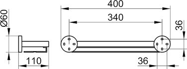 Полка для ванной комнаты 140x6 см Keuco
