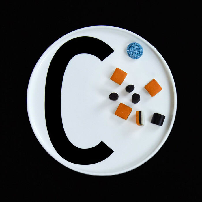 Тарелка I Ø 21,5 см белая AJ Porzellan Teller Design Letters