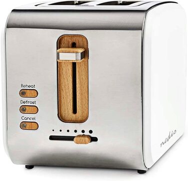 Тостер Nedis soft touch / 900 Вт / на 2 ломтика / 6 ступеней / функция размораживания и подогрева / поддон для крошек