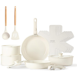 Набор кухонной посуды 17 предметов White CAROTE