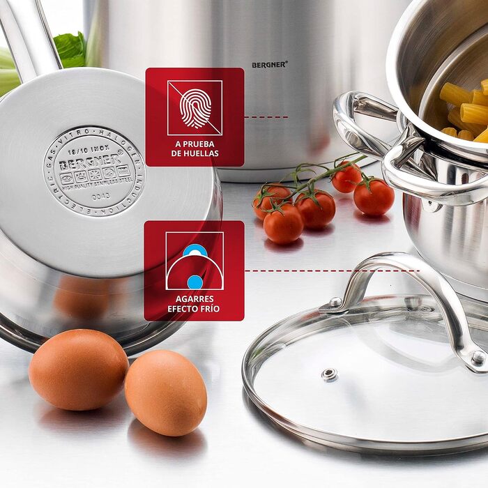 Набор из 4 кастрюль с крышками Gourmet Bergner