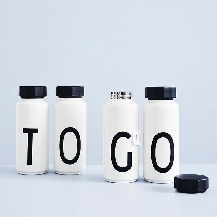 Термос V 500 мл белый AJ Thermosflasche Design Letters