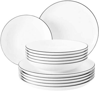 Комбинированный сервиз 36 предметов Black Line Lido Seltmann Weiden