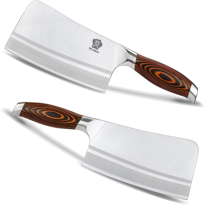WildMok Нож-топорик для мяса 18 см сталь/дерево паквуд WILDMOK