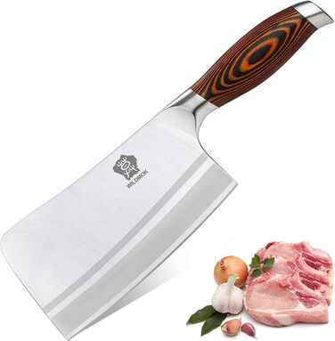 WildMok Нож-топорик для мяса 18 см сталь/дерево паквуд WILDMOK