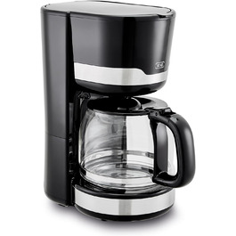 KHG Кофемашина на 12 чашек 1,5 л 1000 Вт сталь/пластик/стекло Black KHG