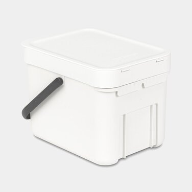 Мусорное ведро 6 л белое Sort&amp;Go Brabantia