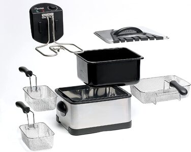 Фритюрница Bestron XL / 4 л / 2000 Вт / 3 корзины