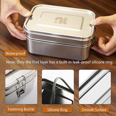 Nicelock Ланч-бокс с набором приборов нержавеющая сталь Nicelock