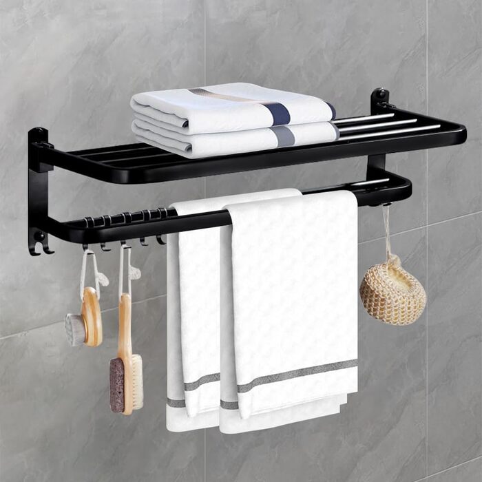 Вешалка для полотенец 58 см с крючками ‎HONPHIER