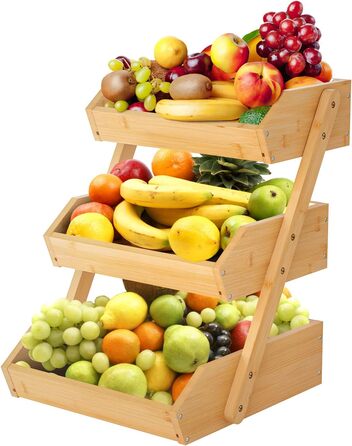 Бамбуковая этажерка для фруктов 41,3 см Natural G.a HOMEFAVOR