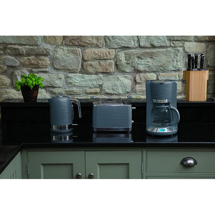 Тостер Russell Hobbs Inspire / на 2 ломтика / с насадкой для булочек / 6 ступеней / функция размораживания и разогрева