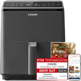 Фритюрница многофункциональная 6,4 л 1700 Вт XXL Dual Blaze COSORI