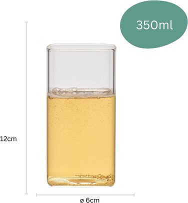 Набор из 6 квадратных бокалов 0,35 л Kare Zoha