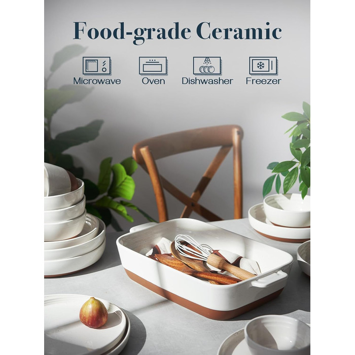 Керамическая форма для запекания 33 х 24 см Alabaster White DOWAN