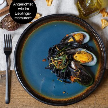 Набор из 4 тарелок 26 см Blue Solid Moritz & Moritz