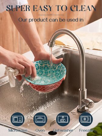 Набор глубоких тарелок 0,68 л 6 предметов Vibrant Colour DOWAN