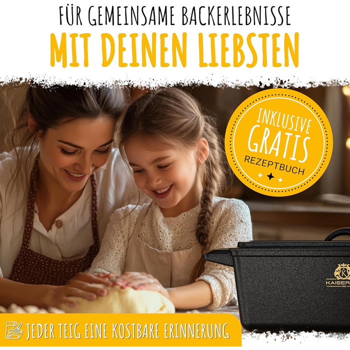 KAISERTAL Форма для выпечки хлеба с крышкой 29 х 21 см чугун KAISERTAL