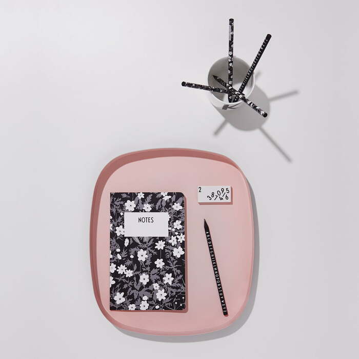 Блокнот 1x9x14 см серый AJ Vintage Flowers Notizbuch Design Letters