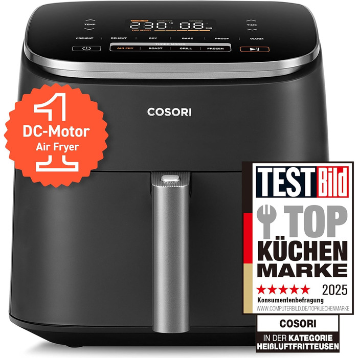 Аэрофритюрница 6 л 1725 Вт Darkgray Turboblaze XXL COSORI