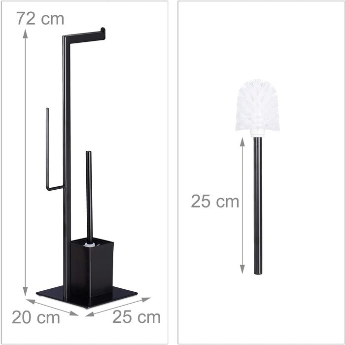 Держатель для туалетной бумаги с ершиком 72 x 25 x 20 см Relaxdays