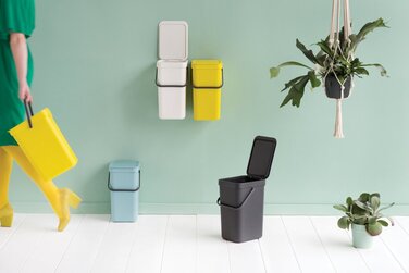 Мусорное ведро 16 л желтое Sort&amp;Go Brabantia
