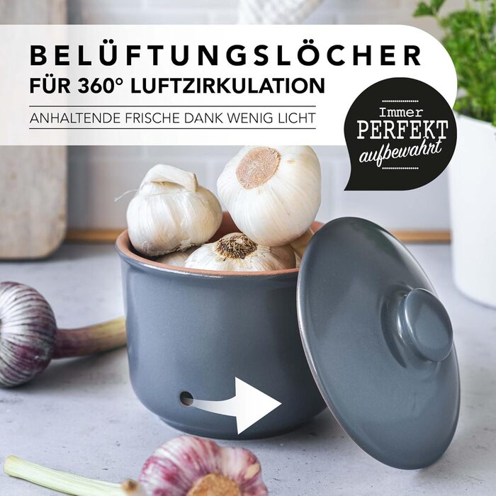 Горшок для чеснока 0,6 л Grey Römertopf